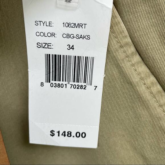 AG Adriano Goldschmied Pants Trousers Standard Issue Khaki Straight Size 34 NWT - Picture 10 of 10